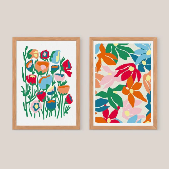 Fleurs multico - Coffret peinture au numéro Salut Irène - Image 2