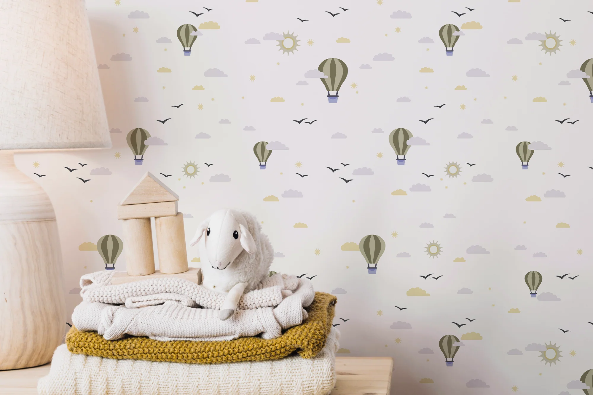 Montgolfières - Papier peint écologique enfant - Image 3