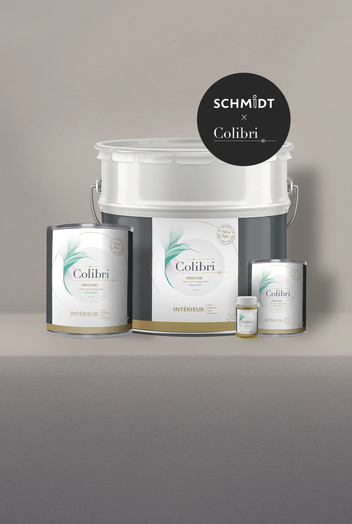 Schmidt Kashmir Grey - Peinture biosourcée murs et plafonds - Image 2